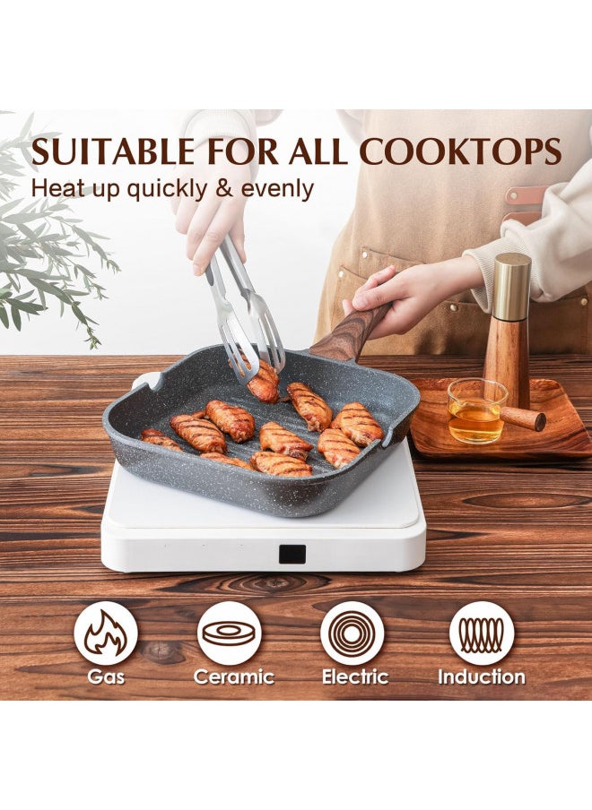 Sensarte SENSARTE Nonstick Cookware Set 23-Piece, Non Stick Pots and Pans Set with Swiss Granite Coating, Non-toxic Kitchen Cooking Set, Stay-Cool Handles, PFOA Free  - Image 3