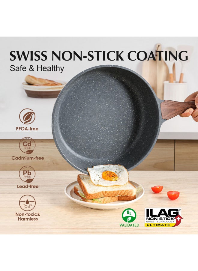 Sensarte SENSARTE Nonstick Cookware Set 23-Piece, Non Stick Pots and Pans Set with Swiss Granite Coating, Non-toxic Kitchen Cooking Set, Stay-Cool Handles, PFOA Free  - Image 2