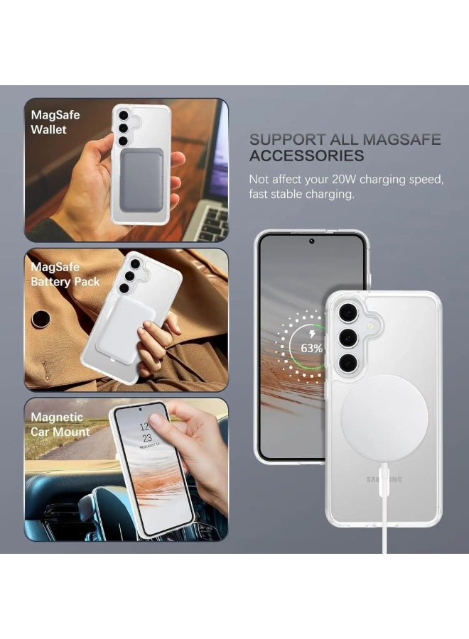 YMak Electronics YMak Case for Samsung Galaxy S26 Ultra,Compatible with MagSafe,Camera Raised Lip with Full Protection, Delayed Yellowing,Shockproof Bumper Phone Cover, Hard PC Back (Clear) - Image 5