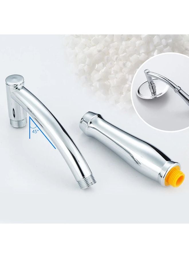 Adjustable Shower Head Extension Arm Kit Chrome 1 Set Angled Bathroom Sprinkle Parts - Image 5