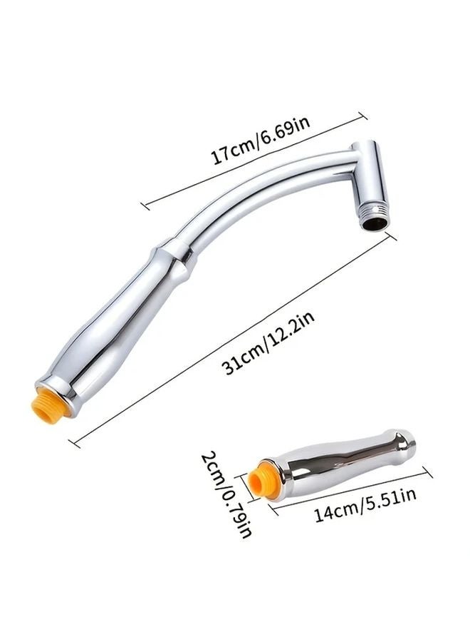 Adjustable Shower Head Extension Arm Kit Chrome 1 Set Angled Bathroom Sprinkle Parts - Image 4