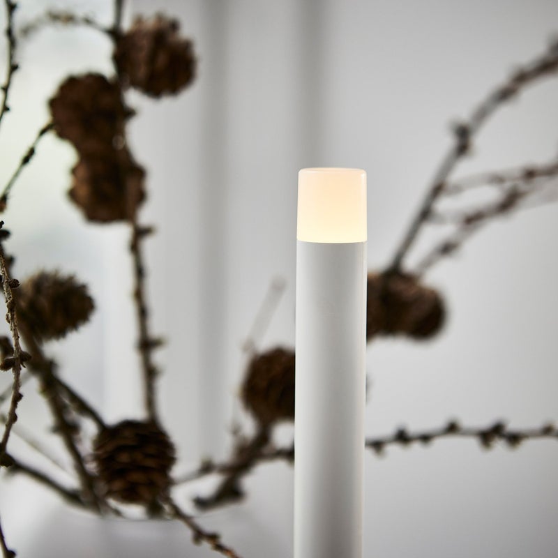 Strala Battery-Operated LED Pillar Candle Light, Green, 35 cm - Image 3