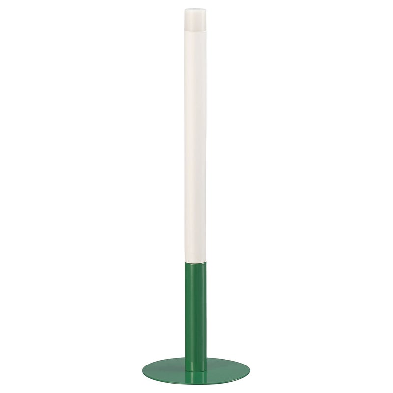 Strala Battery-Operated LED Pillar Candle Light, Green, 35 cm - Image 1