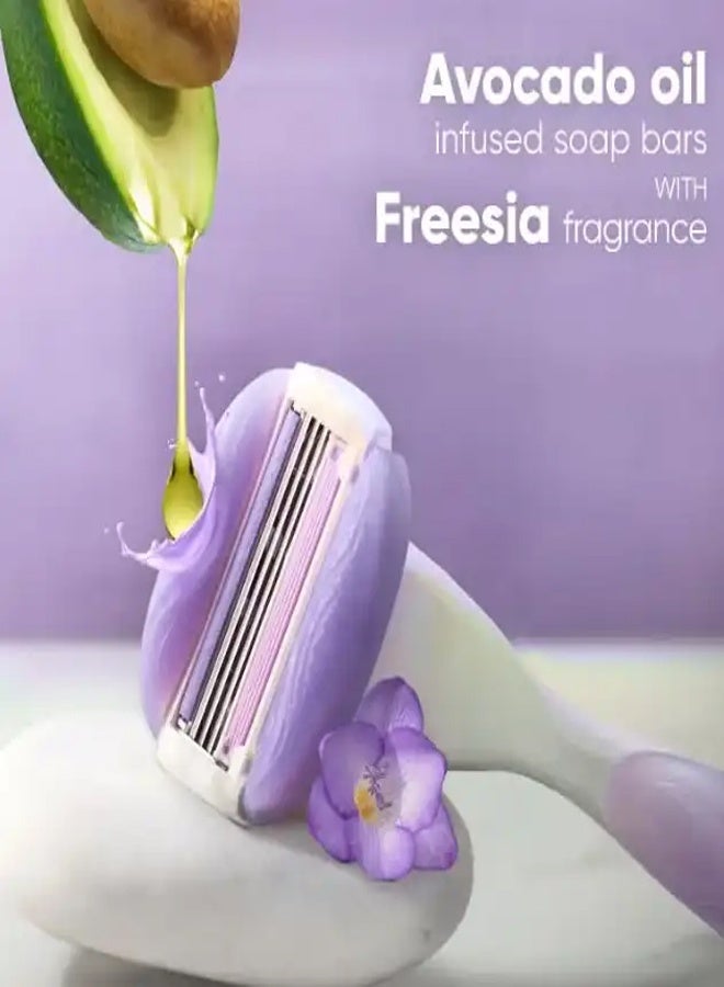 Venus Gillette Venus ComfortGlide Women’s Razor – Avocado Scent - Built-in Soap Bars for Smooth & Comfortable Shave - Image 2