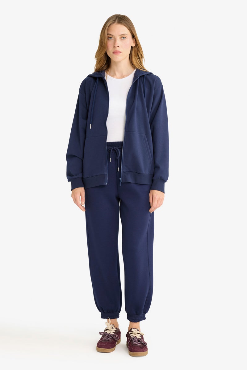 DeFacto Blue Woman Relax Fit Thin Fabric Cardigan Casual - Image 2