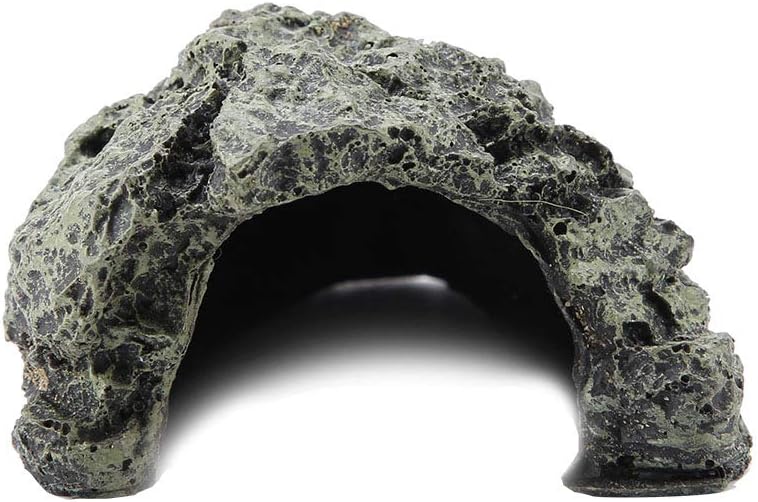 klarako Fish Hide Habitat, Reptile House Shelter, Basking Cave Crawling Terrace Hiding Cave, Reptile Box Shelter Turtles Hiding(B-025A Little Turtle Cave) - Image 1