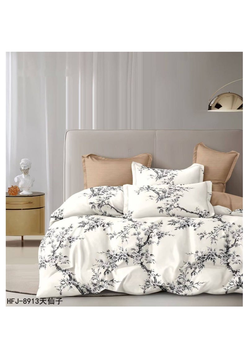 6Pcs Bedding Set Solid Color Luxury Bedding Duvet Cover Set King Size Bed Set King Size Set g