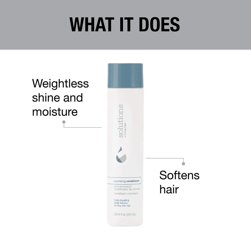 GREAT CLIPS Solutions Volumizing Conditioner, 10oz | Adds Volume, Thickness, & Shine | For Fine, Thin, & Oily Hair - Image 4
