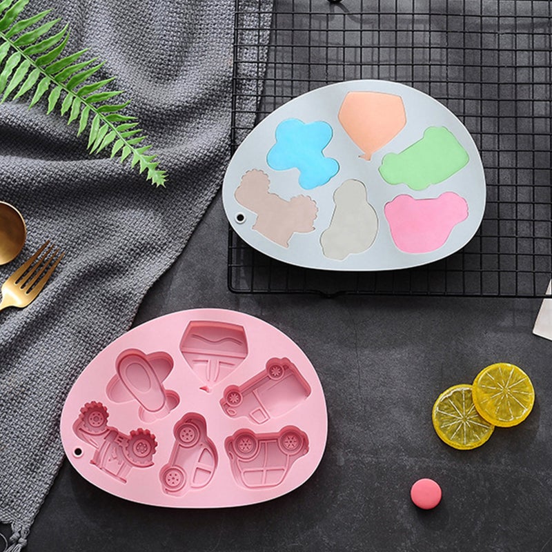 4 pcs Vehicle Theme Candy Chocolate Molds 3D Vehicle Silicone Fondant Mold - Image 5