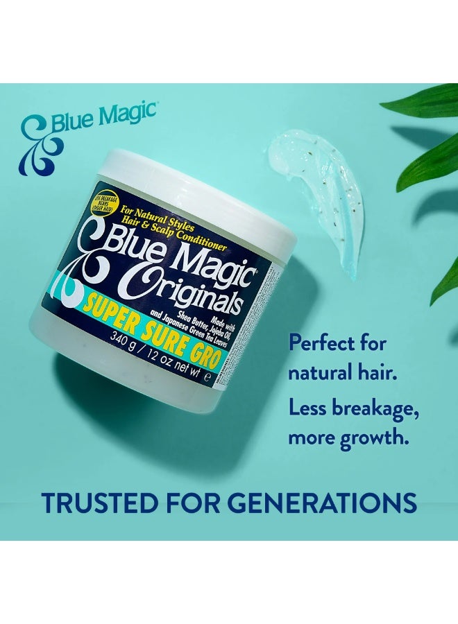 Blue Magic Originals Super Sure Gro, 12 oz., Split Ends, All Hair Types, Moisturizing - Image 4
