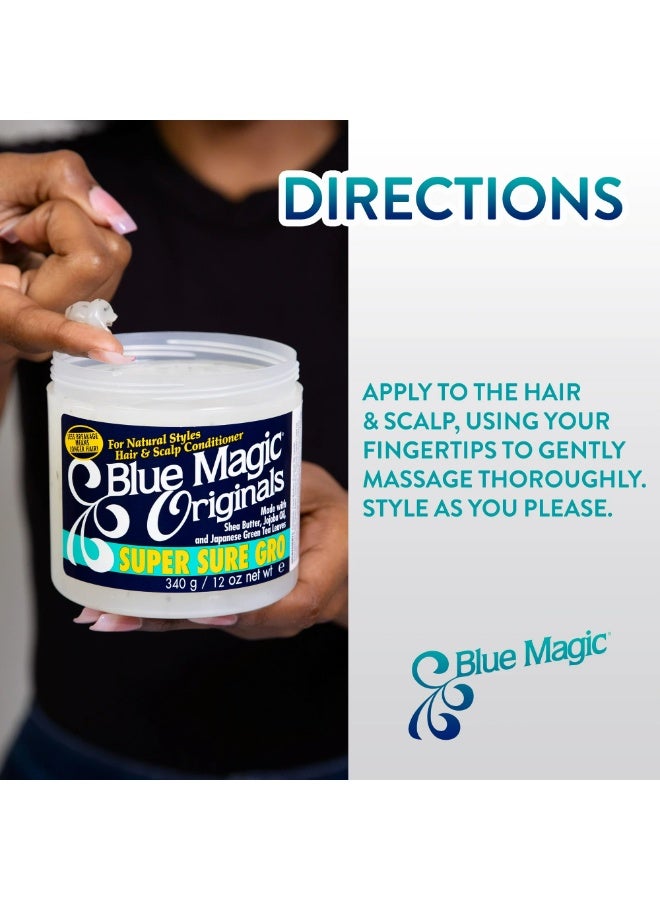 Blue Magic Originals Super Sure Gro, 12 oz., Split Ends, All Hair Types, Moisturizing - Image 5