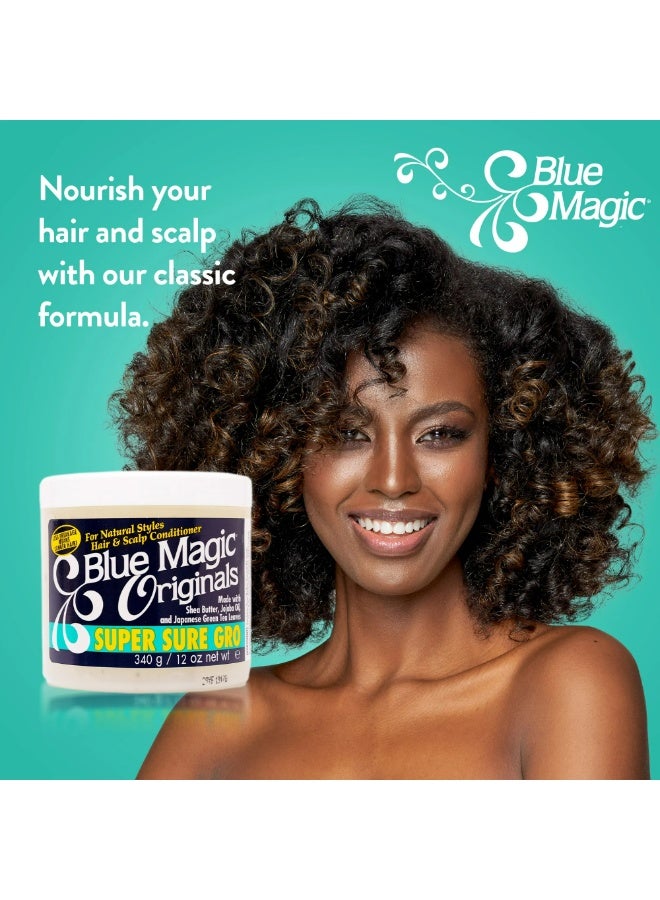 Blue Magic Originals Super Sure Gro, 12 oz., Split Ends, All Hair Types, Moisturizing - Image 3