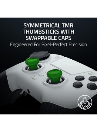 Raiju V3 Pro Wireless Esports Controller for PlayStation 5 & PC: 4 Removable Mouse Click Back Buttons & 2 Claw Grip Bumpers, Symmetrical TMR Thumbsticks, Razer Pro HyperTriggers - White - view 3