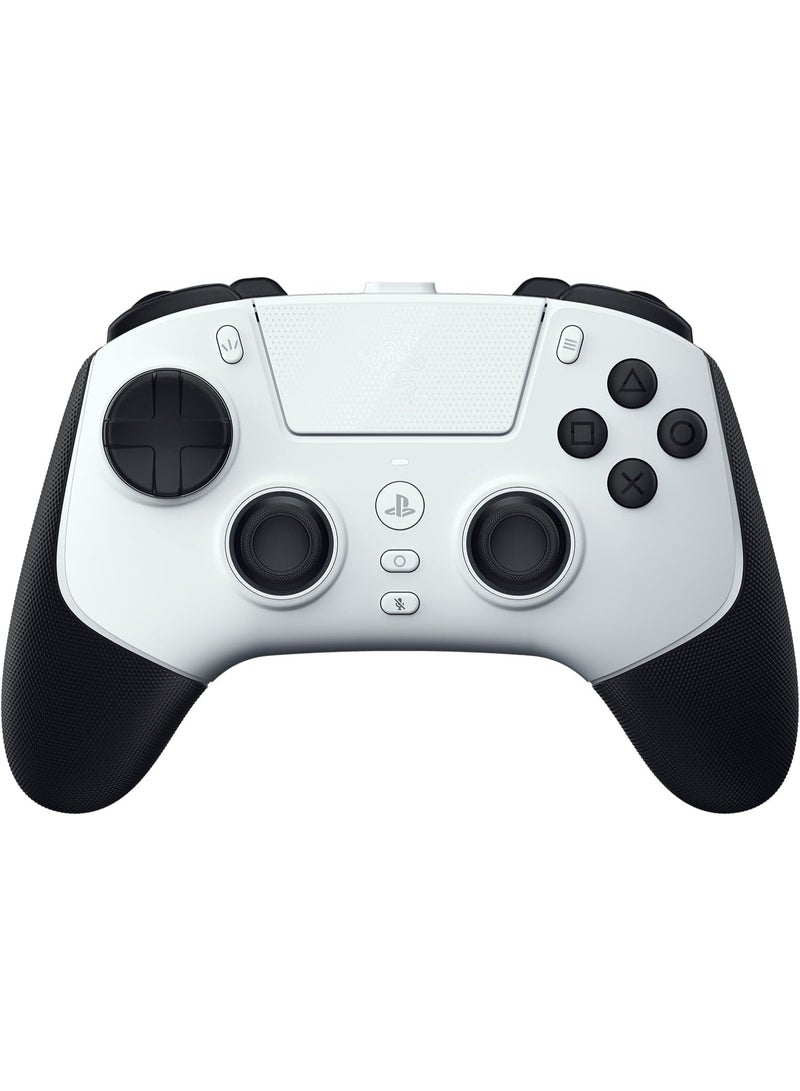 RAZER Raiju V3 Pro Wireless Esports Controller for PlayStation 5 & PC: 4 Removable Mouse Click Back Buttons & 2 Claw Grip Bumpers, Symmetrical TMR Thumbsticks, Razer Pro HyperTriggers - White - Image 1