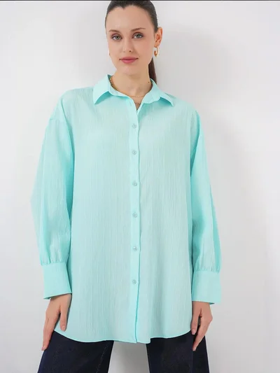 BIG DART BDART Textured Button-Up Long Sleeve Shirt