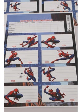 Disney LICENSED SPIDERMAN 24-PACK SCHOOL LABEL *WITH COURSE SCHEDULE*  - Image 2