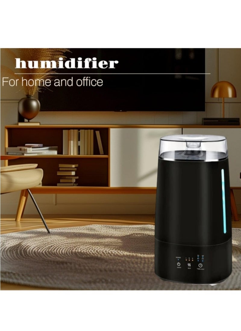 Generic - Ultrasonic Cool Mist Humidifier for Bedroom with Essential Oil Diffuser, Large Capacity 3.2L, 7 Colors, Timer and Touch Control (3.2L Black) - Image 1