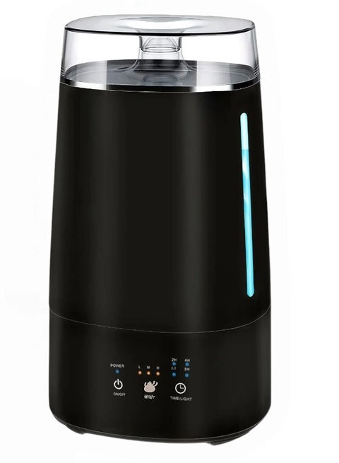 مرطب هواء بارد بالموجات فوق الصوتية لغرفة النوم مع موزع للزيوت العطرية، سعة كبيرة 3.2 لتر، 7 الوان، مؤقت وتحكم باللمس (3.2 اسود)