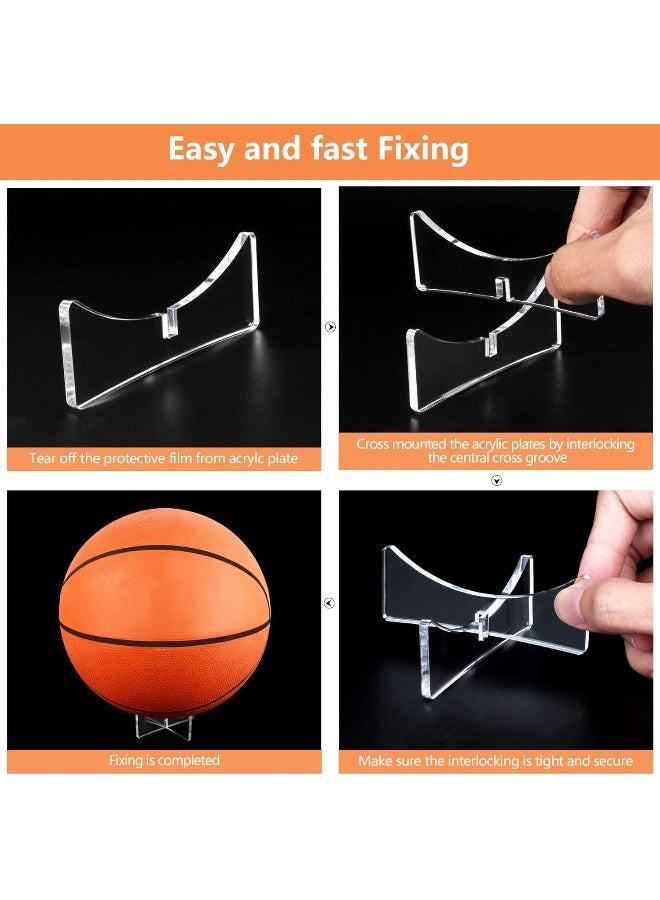 TPGP Acrylic Basketball Stand, Simple And Stylish Football Display Stand Storage Holder For Volleyball Rugby Soccer Case Rack - Image 4