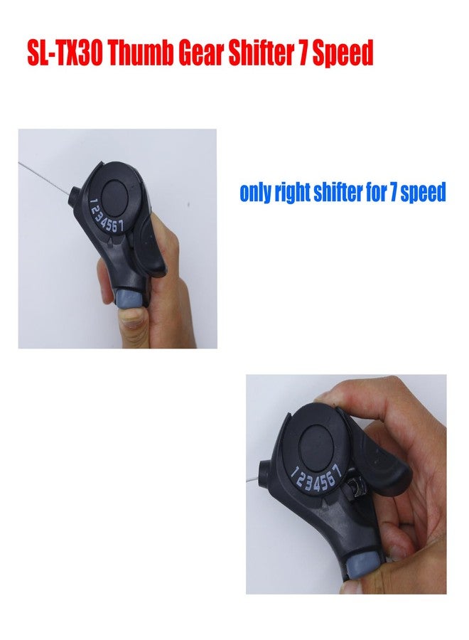 Yinprwi Bike 7 Speed Shifter, Right Thumb Gear Shifters, TX30 Shift Lever,Transmission Bike Gear Shifter AccessoriesOutdoor Mountain Bicycle for Road Bike City Bike Mountain Bike - Image 3