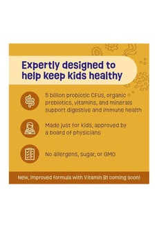 Physician's CHOICE Physician's CHOICE Probiotics for Kids - 7 Diverse Strains, Organic Prebiotics, Vitamins & Minerals - Clinically Studied L. Rhamnosus - Immune & Digestive Support - No Sugar or Artificial Dyes - 60ct  - Image 3