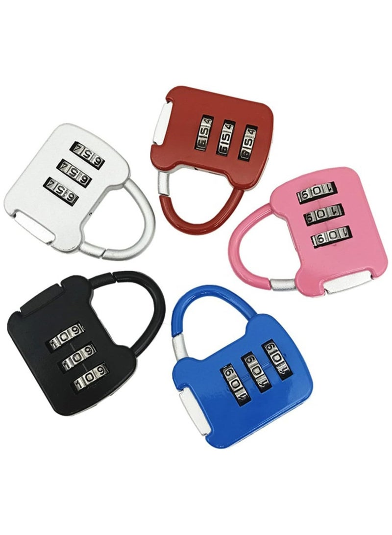 Oasisgalore Combination Lock, 5 Pcs Luggage Locks 3 Digit Combination Padlock - Image 1