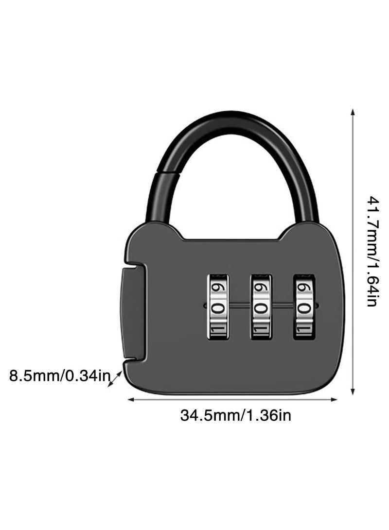 Oasisgalore Combination Lock, 5 Pcs Luggage Locks 3 Digit Combination Padlock - Image 4