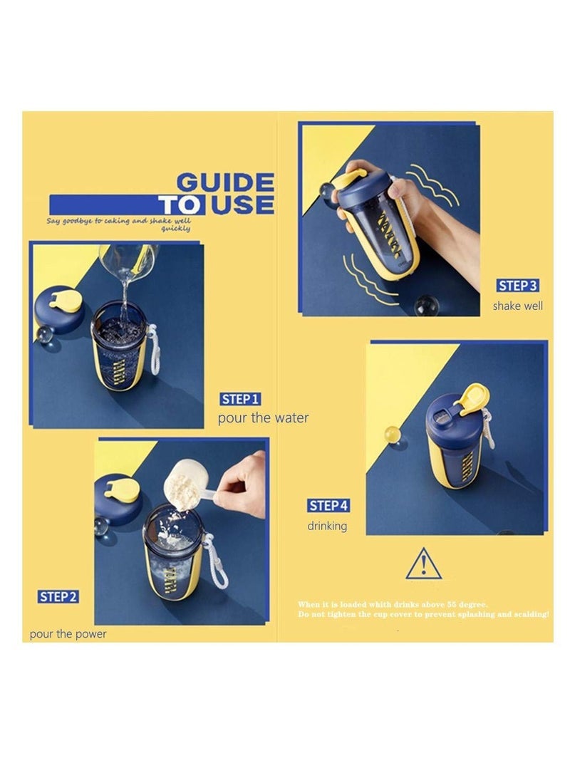 Captaintech Shaker Bottle Perfect for Protein Shakes and Pre-Workout Shaking Cup Protein Powder Milkshake Cup Sports Fitness Water Cup Mixes Protein Shaker Bottle (Purple) - Image 2