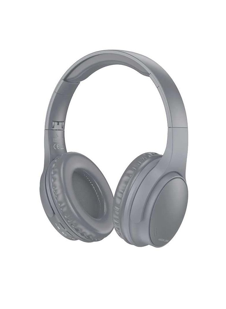 GREEN LION Comfort Plus Headphone Wireless Version 5.3 4mm Speaker 7 Hours Playtime Thin & Light Comfortable to Wear with Control Buttons - Grey - Image 1