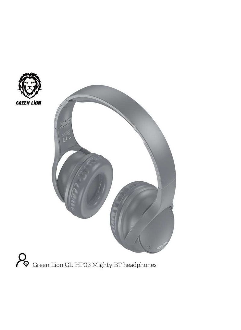 GREEN LION Comfort Plus Headphone Wireless Version 5.3 4mm Speaker 7 Hours Playtime Thin & Light Comfortable to Wear with Control Buttons - Grey - Image 2