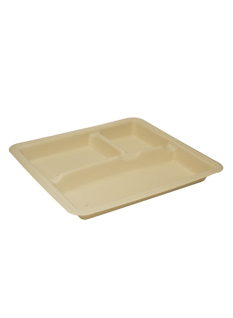 Ideal pack light brown biodegradable tray 10 pcs - Image 3