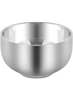 Akstore Mens Durable Shave Soap Cup Stainless Steel Heat Insulation Smooth Shaving Mug Bowl Medium 