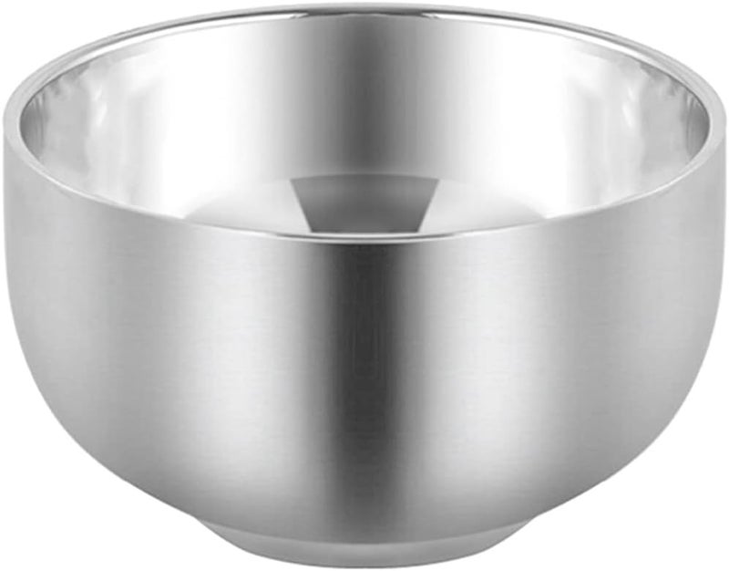 Akstore Mens Durable Shave Soap Cup Stainless Steel Heat Insulation Smooth Shaving Mug Bowl Medium 