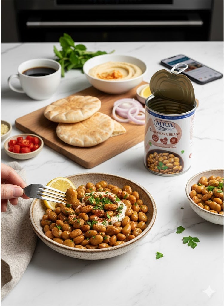 AQUA PREMIUM Fava beans Plain easy open 400grams Pack of 3 - Image 4