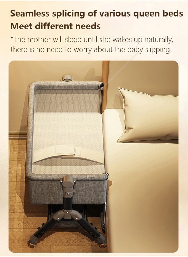Bedside cribs are portable and foldable and have a bassinet with a changing table that provides parents with the right place to change their baby's diaper, massage and change clothes