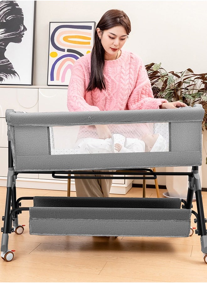 Bedside cribs are portable and foldable and have a bassinet with a changing table that provides parents with the right place to change their baby's diaper, massage and change clothes