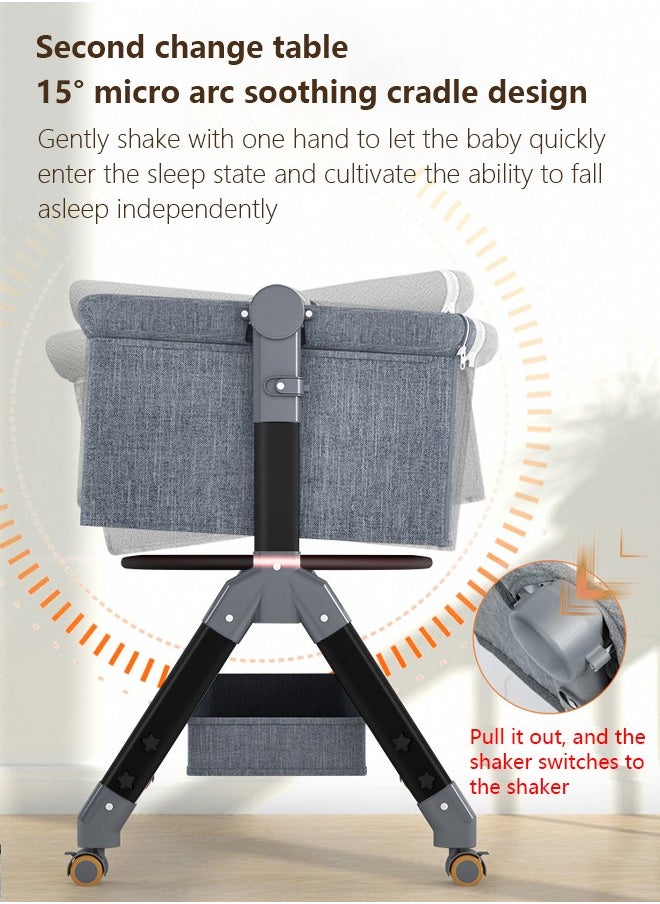 Bedside cribs are portable and foldable and have a bassinet with a changing table that provides parents with the right place to change their baby's diaper, massage and change clothes