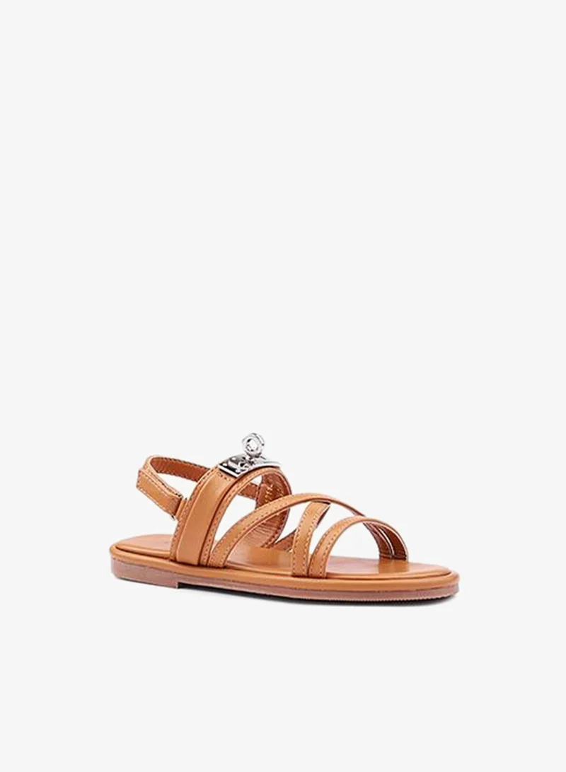 كابلي حذاء ماري جين مسطح مزين للبنات