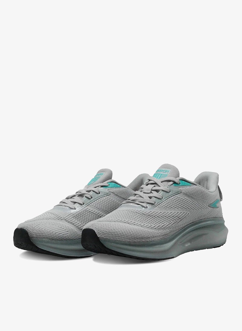 Asian Light Grey and Firozi Running Shoes for Men and Boys - Image 1