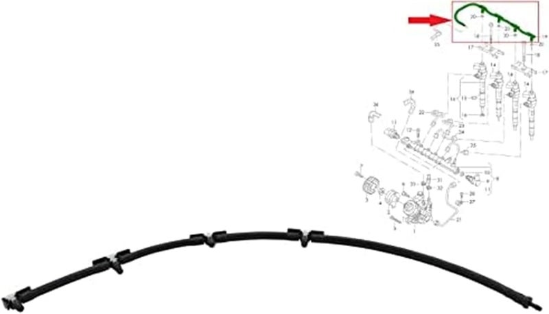 QASULER Fuel Injector Leak Off Return Pipe - Image 5