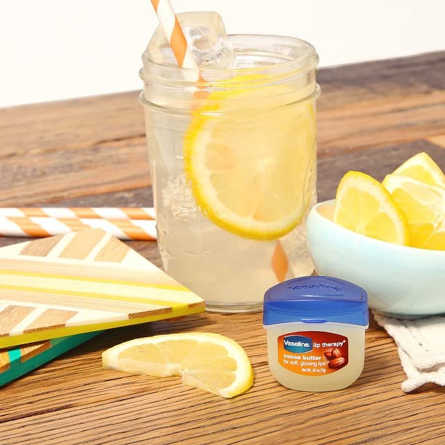 Vaseline بلسم شفاه فازلين، شفاه وردية، زبدة كاكاو، كريمة بروليه، أصلي - مجموعة بلسم شفاه فازلين، لمسة ملونة وشفافة، 2 من كل نوع، 0.25 أونصة لكل منها (مجموعة 8 قطع) - Image 5