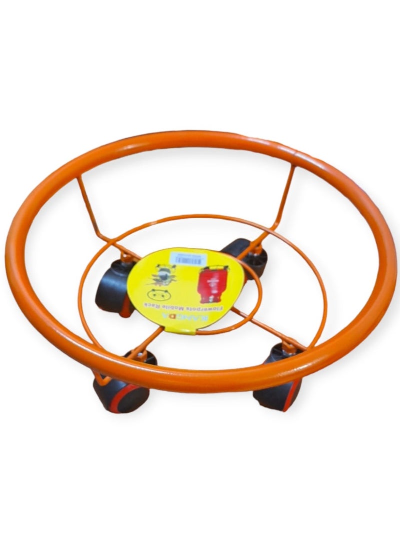 Gerenic Wheeled Gas Cylinder Holder Orange 35cm - Image 3