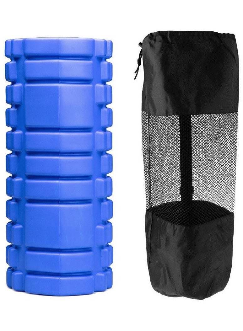 Generic Yoga Foam Roller for Deep Tissue Massage Muscle with Carry Bag, Blue - Image 1
