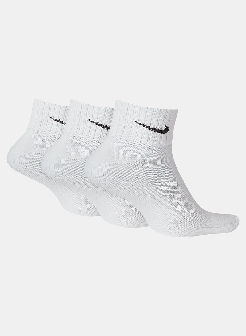 Nike Unisex Nike Cushioned Quarter Socks – 3-Pack Value - Image 1