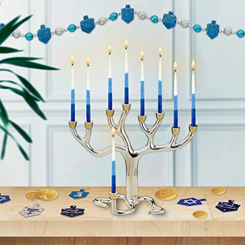 Rite Lite Premium Dripless Blue & White Hanukkah Candles - Tri Color Bulk Pack of 45 - Decorative & Fits Most Menorahs Jewish Holiday Party Favors Accessories Decorations for All 8 Nights of Chanukah - Image 3