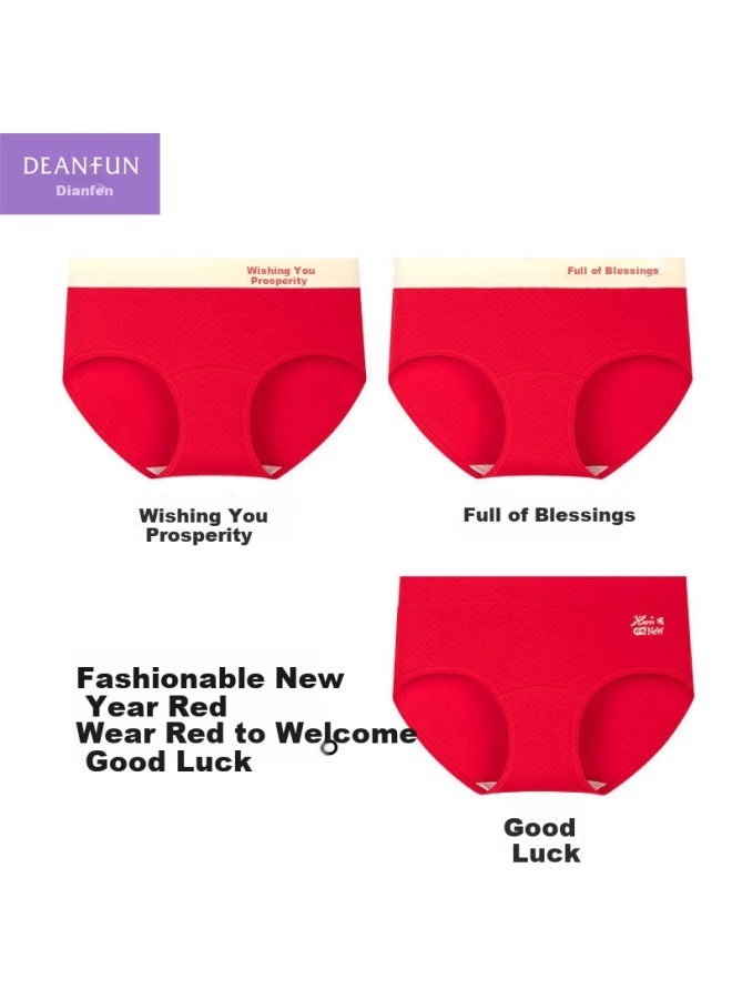 Deanfun Women's Cotton Antibacterial Crotch Mid-waist Shorts 3-pack Gift Box XL - Image 5