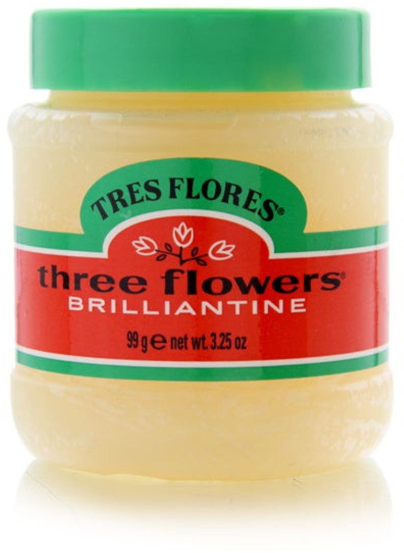 Three Flowers - Three Flowers Brilliantine Hair Styling Pomade Solid 32 oz Pack of 8 - Image 1
