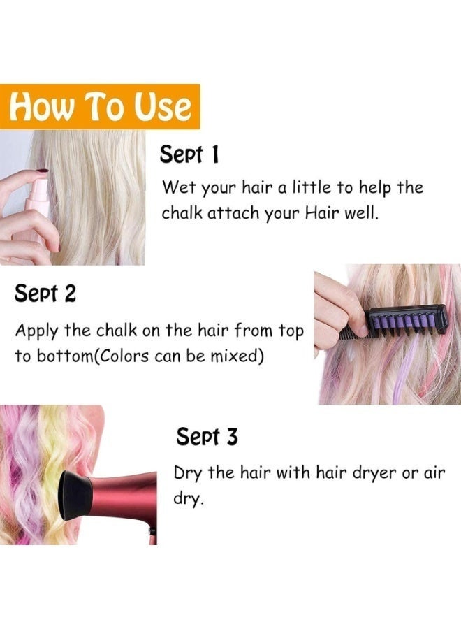 عربست الطشريان الشعر للبنات الأطفال 10pcs ، مؤقتة مشرقة لون الشعر الطشريان مشط مجموعة للبنات 4 5 6 7 8 9 هدايا عيد ميلاد 10 سنوات مكياج كوسبلاي ديي حزب المفضلات - Image 4