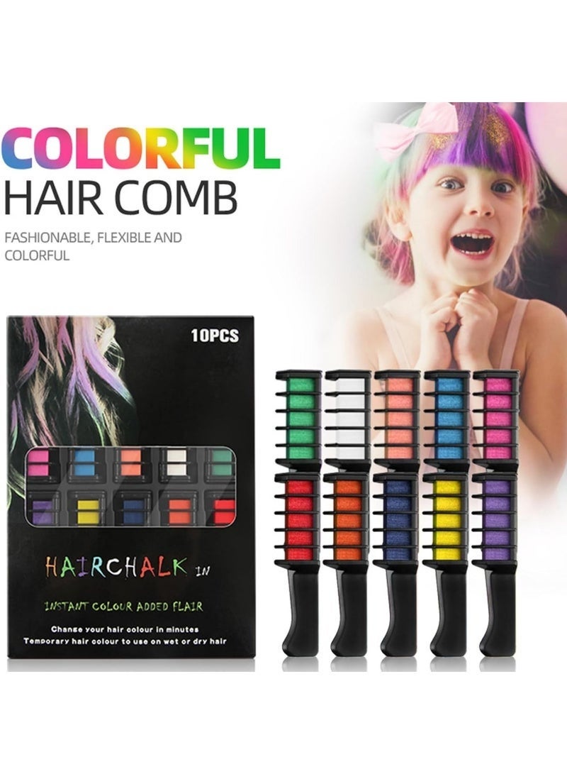 عربست الطشريان الشعر للبنات الأطفال 10pcs ، مؤقتة مشرقة لون الشعر الطشريان مشط مجموعة للبنات 4 5 6 7 8 9 هدايا عيد ميلاد 10 سنوات مكياج كوسبلاي ديي حزب المفضلات - Image 3