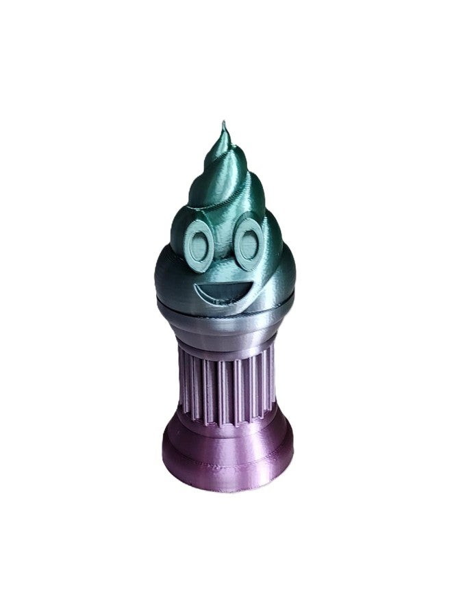 Znet3D Mini Poop Emoji Trophy's - Perfect Award or Gift - Handmade w/Additive Manufacturing - 3" inches Tall - Featuring a Solid Poop Emoji on a Column Pillar (Multi-Color) - Image 4